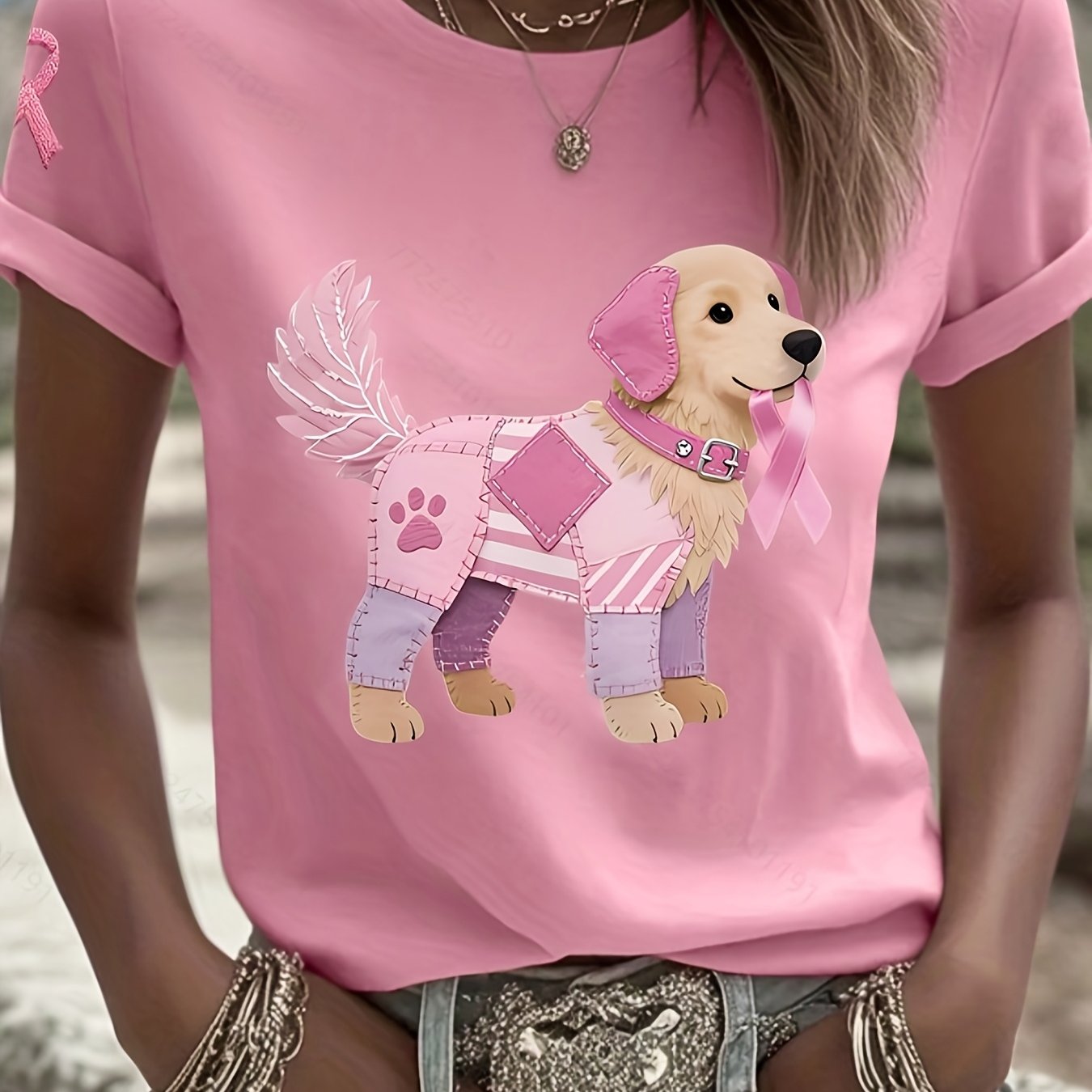 TEMU Camiseta casual de Halloween para mujer con estampado