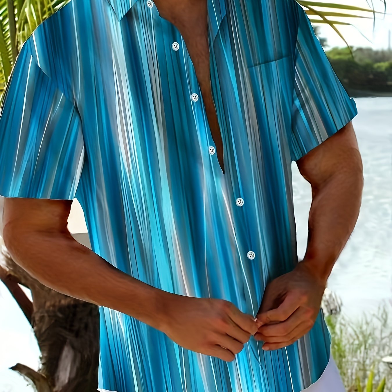 Cross-border Men's Plus Size Shirt 032, Plus Size