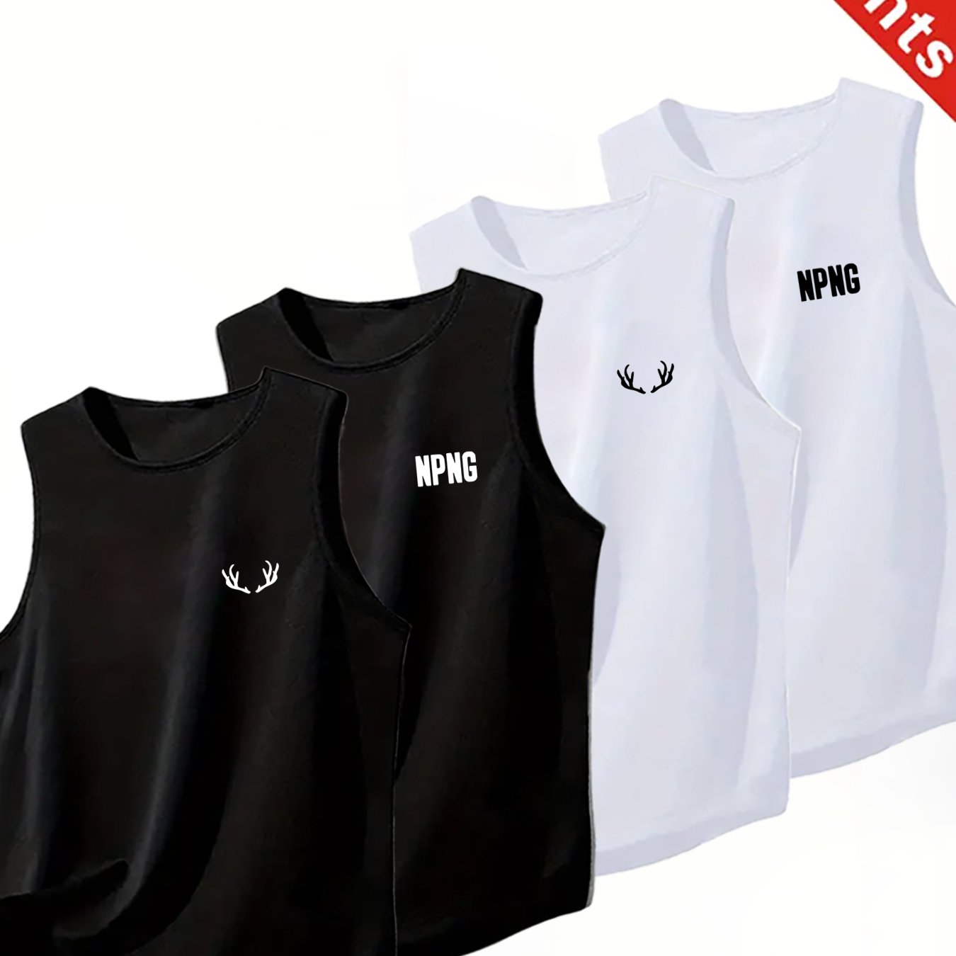 TEMU 4pcs Summer Fitness Muscle Men's Sports Letter Print Tank Tops, Breathable Moisture-wicking Loose Training Sleeveless Quick-dry Workout Tops