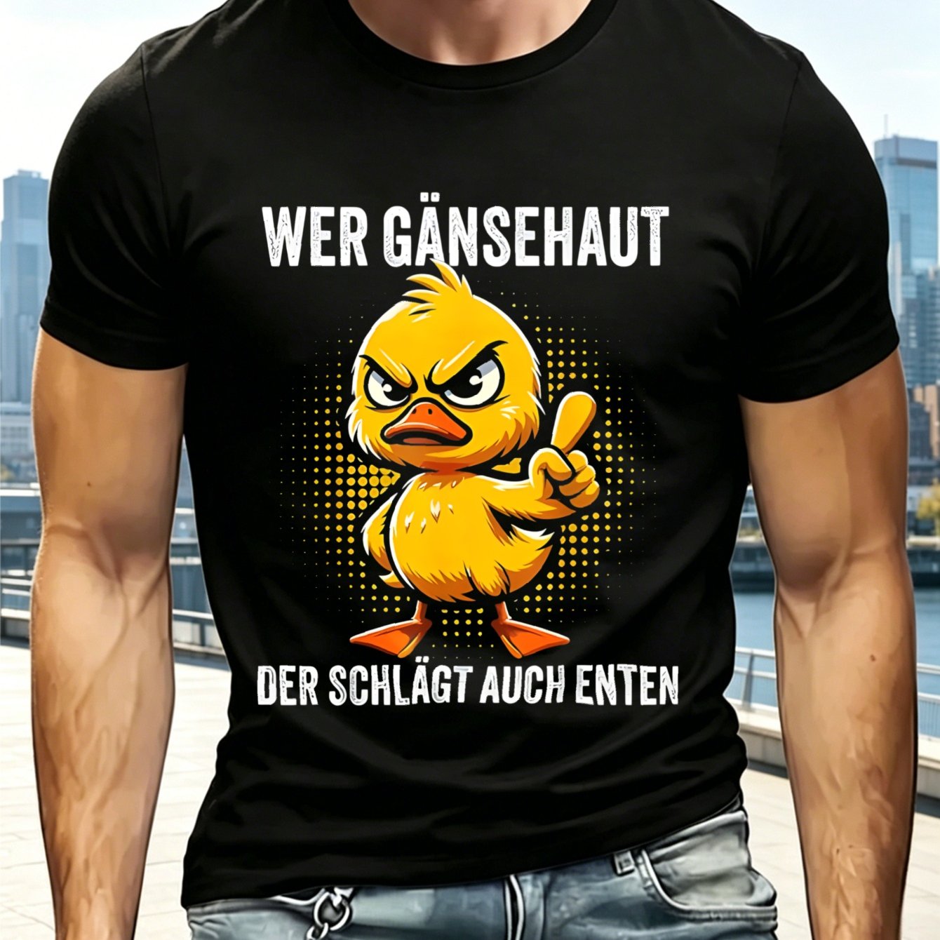 T-shirt With German Text Wer Gnsehaut Der Schlgt Auch T-shirt