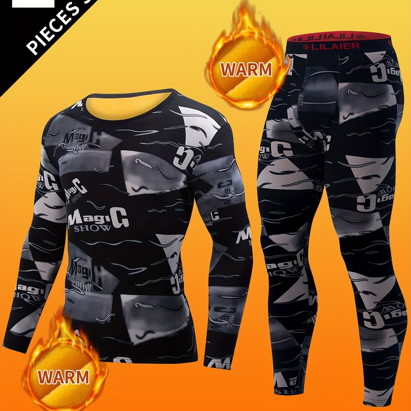 Men's Stylish And Comfortable Thermal Set For Autumn And Winter, Including Base Layer