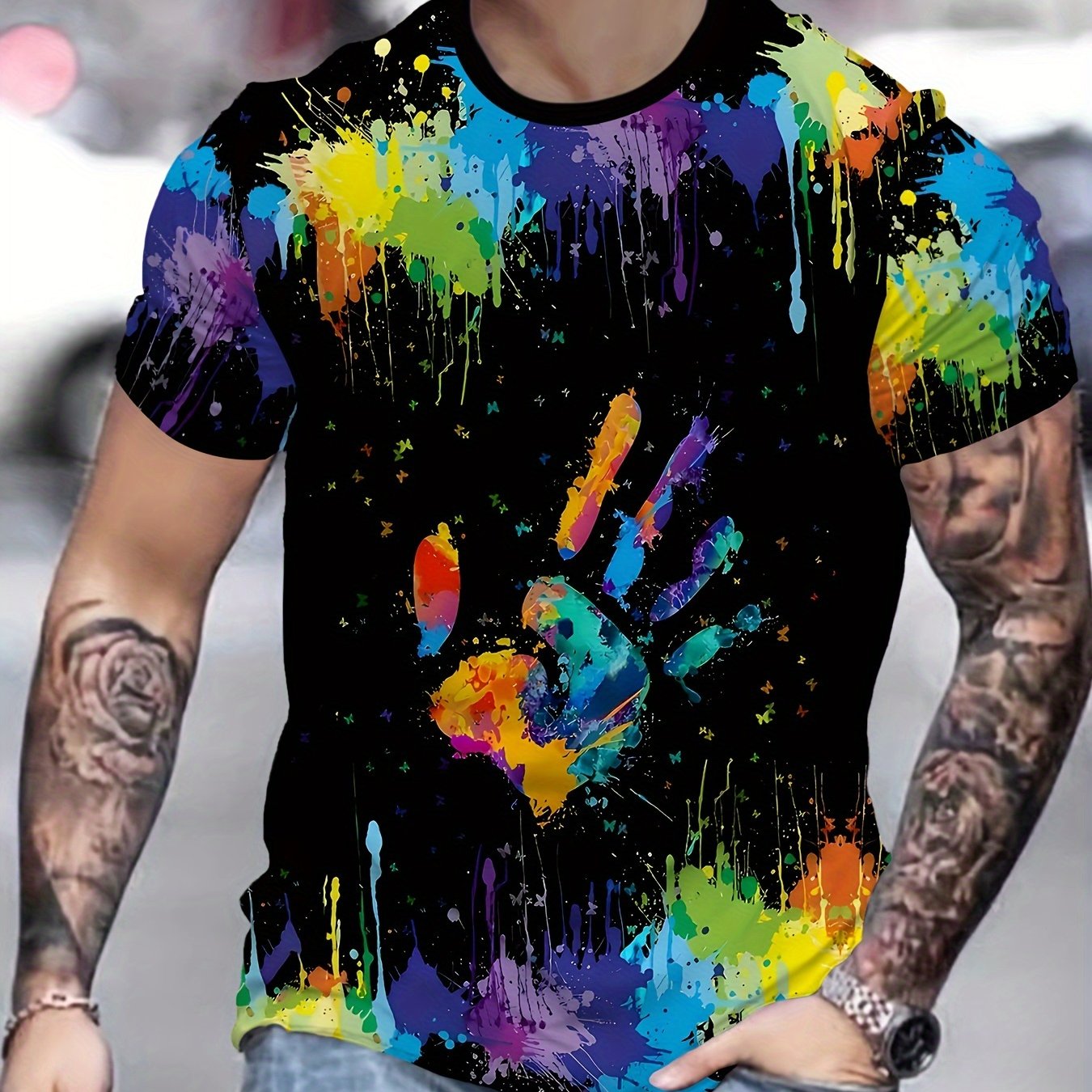 TEMU Ale Novelty Men's 3d Print Fashion T-shirt