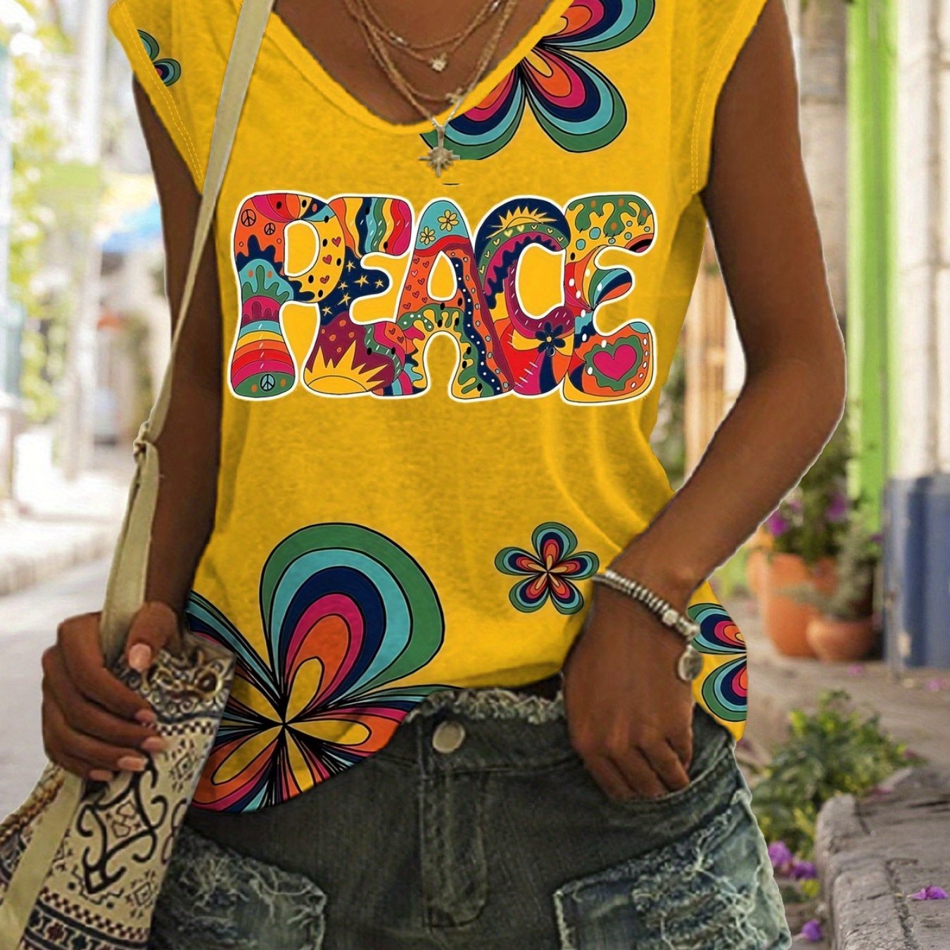 Directional Women's Sleeveless V-neck Casual Tank Top