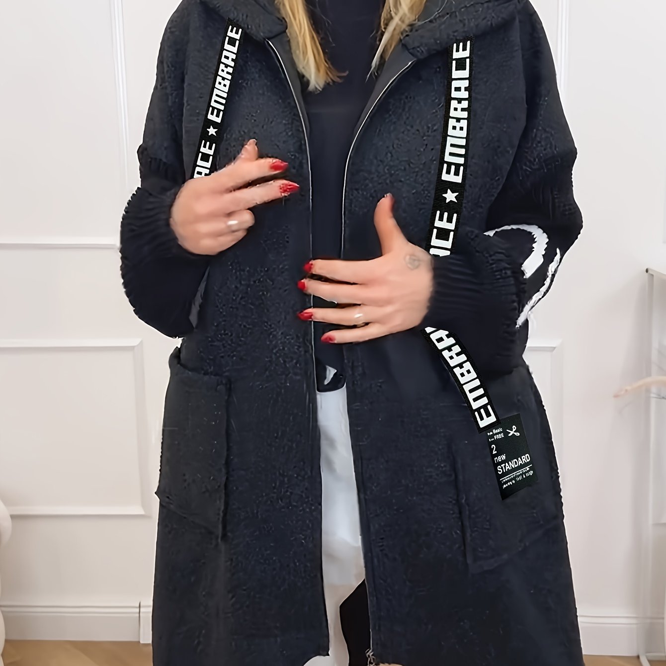 Plus Size - Plus Size - Plus Size Women's Long Coat