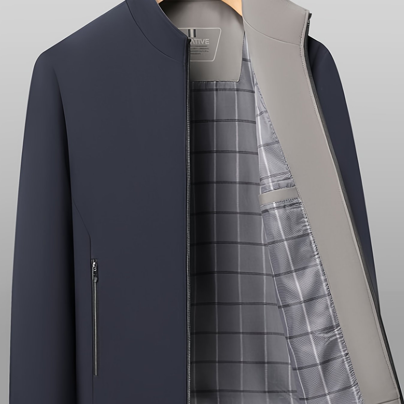TEMU Men's Business Jacket, Men's Executive Jacket, Solid Color High-, Spring/autumn/spring/autumn, Small Collar
