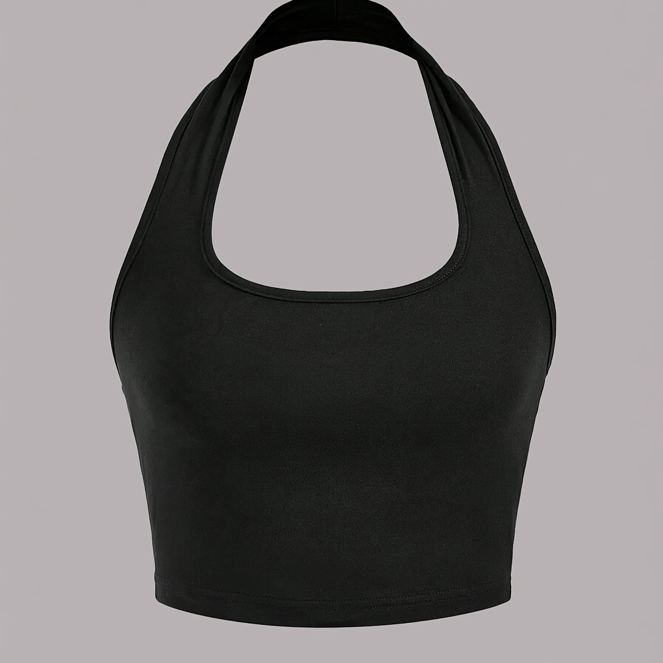 TEMU Fashionable New Sexy Vest With Neck Hole, Solid Color Casual Sexy Vest Top For Women