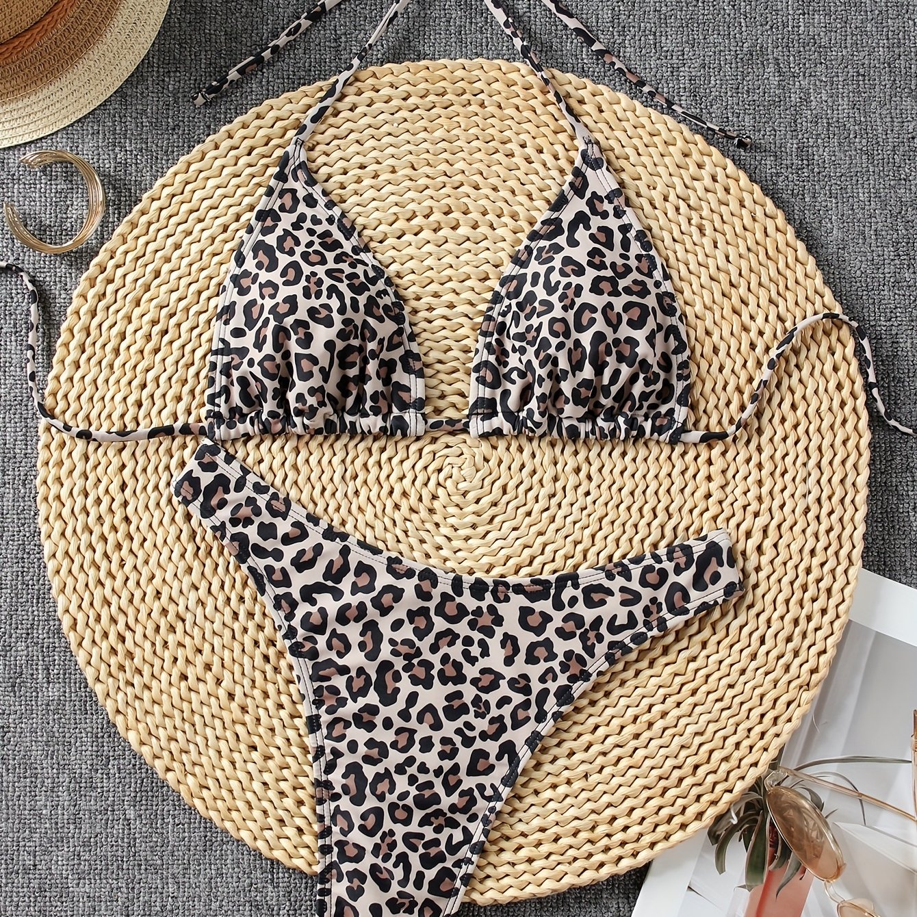 New Sexy Trendy Leopard Print Two-piece Bikini Set