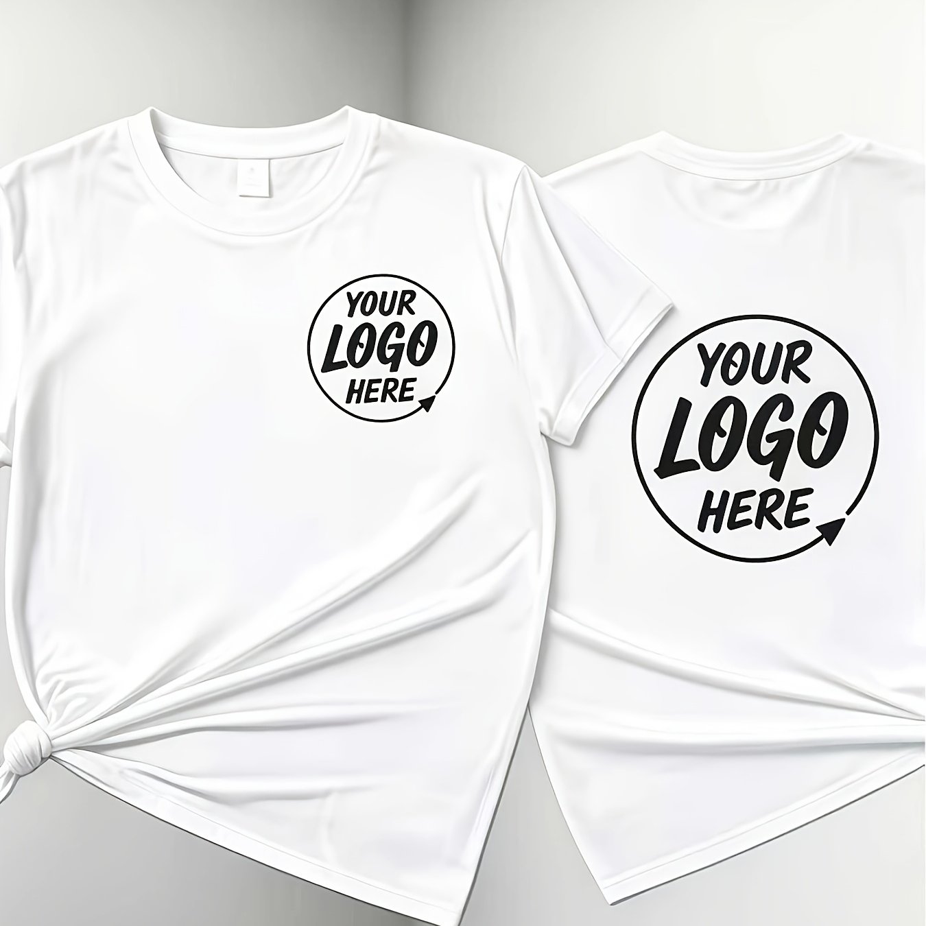 TEMU Company Team Building Quick-dry Custom Round Neck T-shirt, Unisex Style, Fabric With 4 Core Functions: Moisture-wicking, Quick-dry; Supports