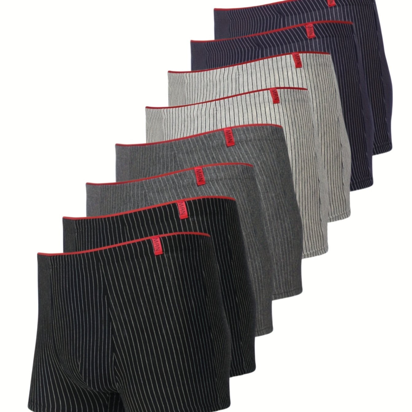 8pcs Striped Comfortable Breathable Men's Underwear