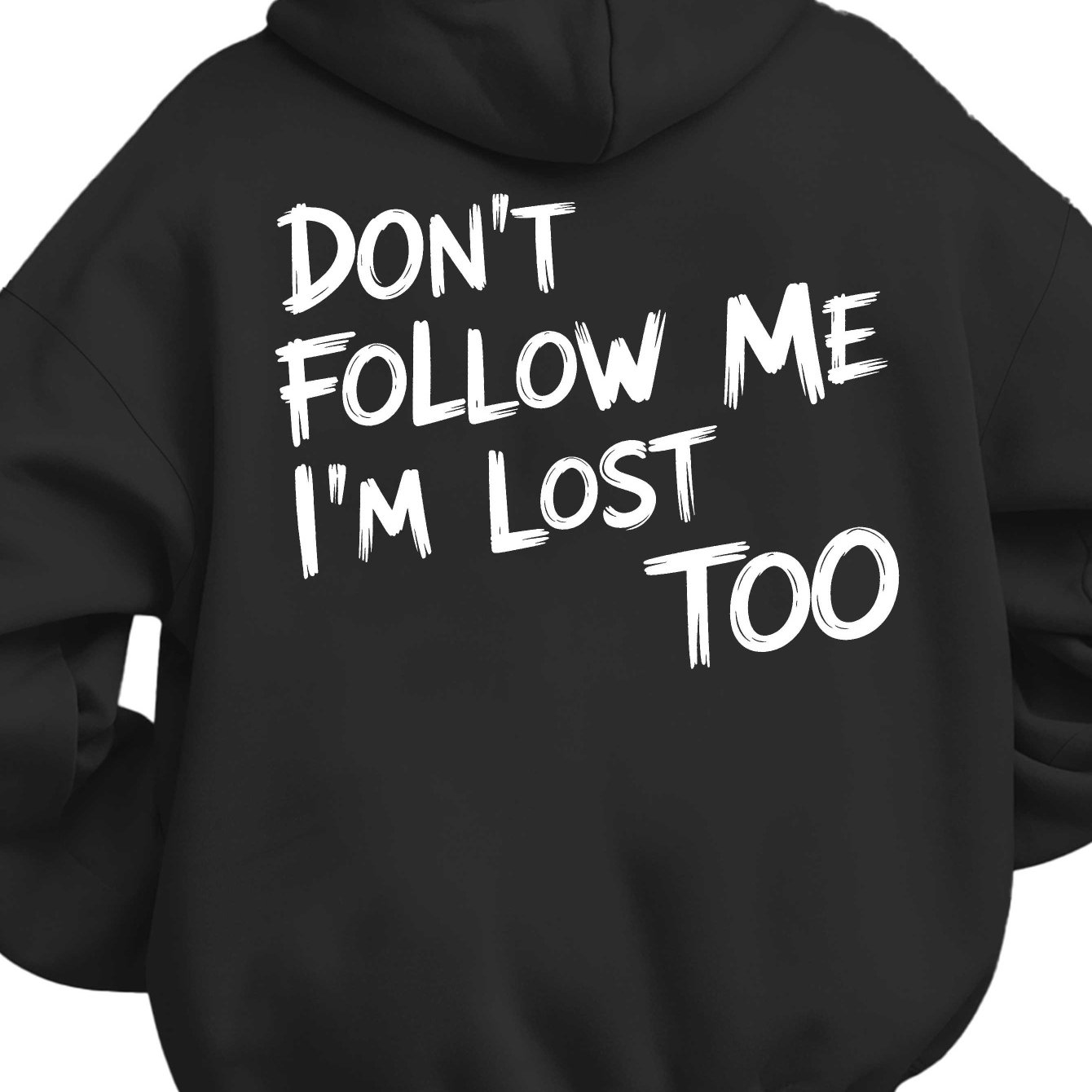 TEMU Stylish Women's Hooded Pullover Sweatshirt With A Back Print, Perfect For Casual Wear In Autumn And Winter. This Long-sleeved Top Features A