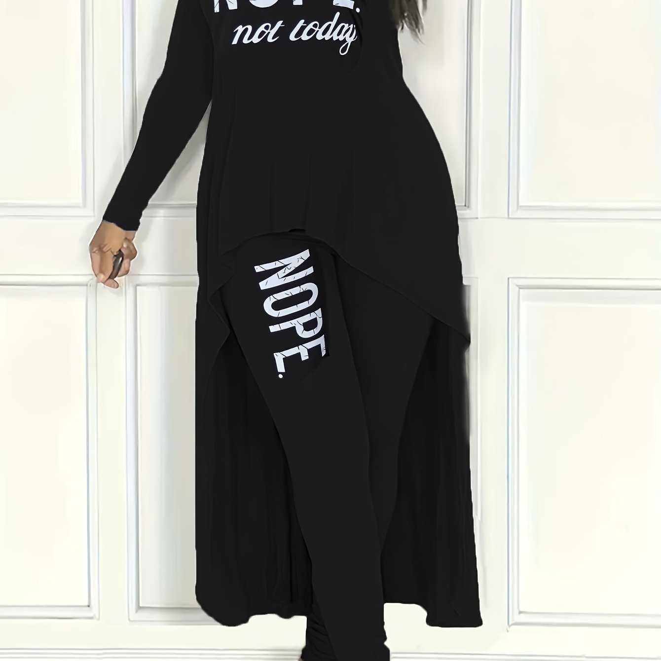 Image of -made - Fashionable European And American Women's Casual Comfortable Long-sleeve Letter Outfit Zhz018