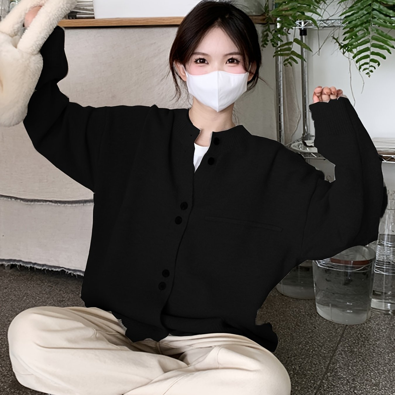 TEMU Cardigan Sweater, Sweater Jacket, Sweater For Spring And Autumn, Five-color Sweater, Jacket, High-density Sweater.