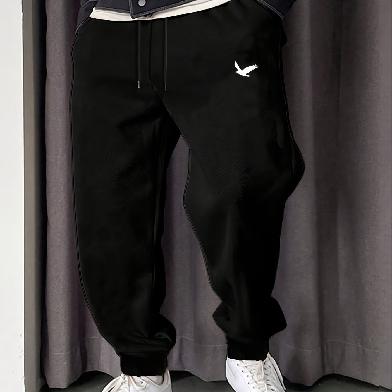 Men's Fall Winter Fleece Jogger Pants, Drawstring Ankle Winter Casual Trousers, Men's Athletic Pants