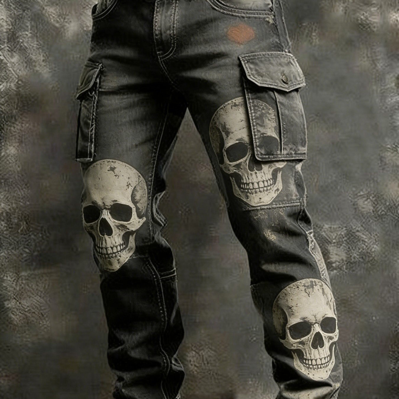 Image of 2026 Single-piece Men's Pants (without Belt), New European And Art Printing, Fashion Trend Overalls, Casual And Versatile Men's Pants, For , Gifts, Father's Day Gifts