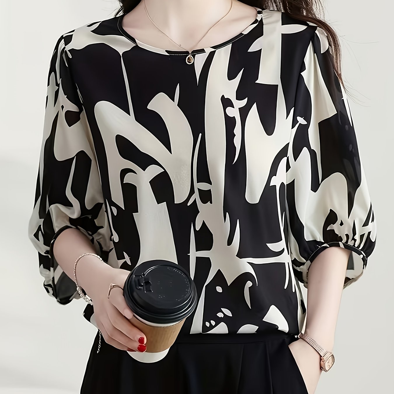 TEMU Ladies' Elegant Casual Top
