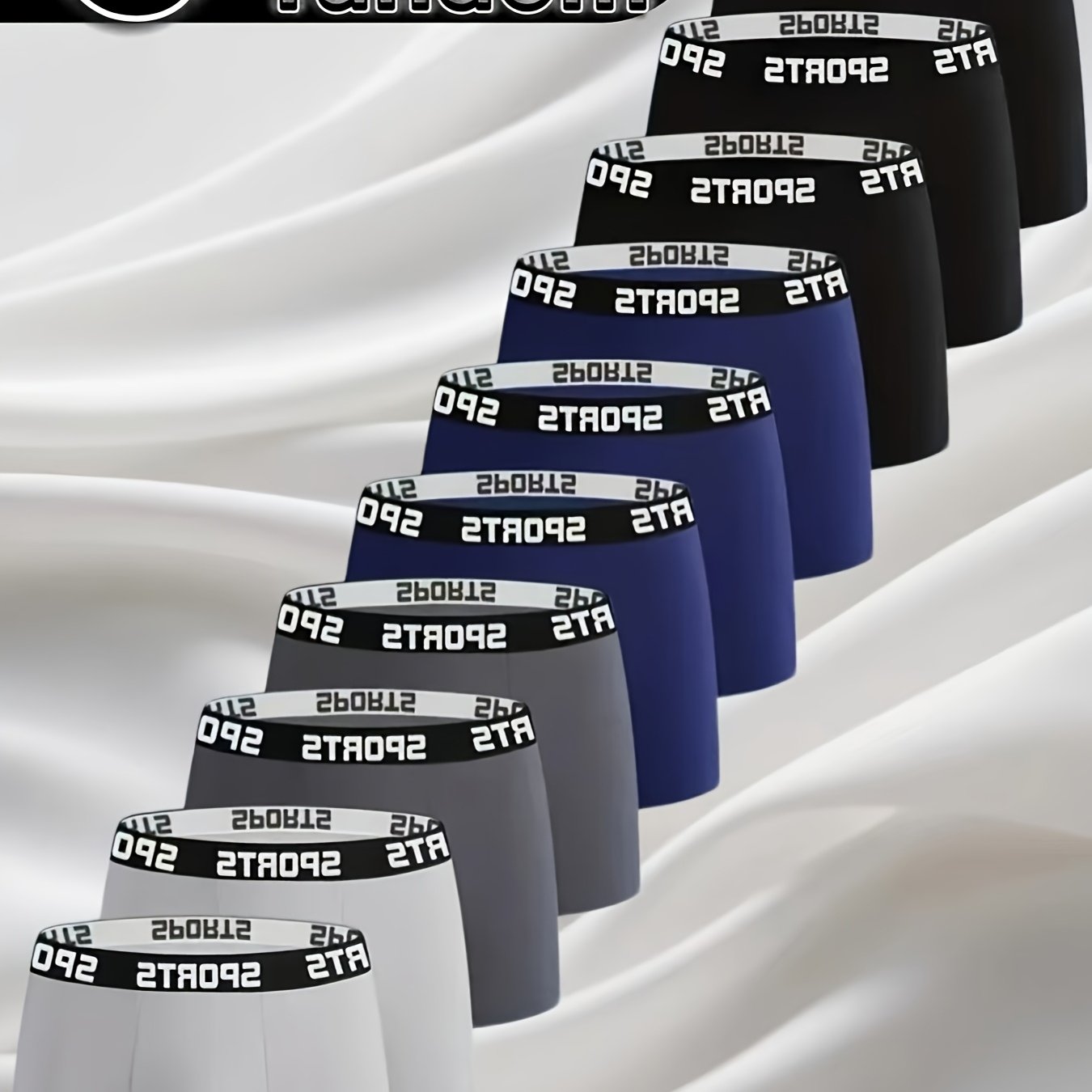 TEMU 1/3/5/8pcs Boxers Décontractés pour Hommes, Ceintures à Lettres - Sous-vêtements de Sport Confortables et Respirants