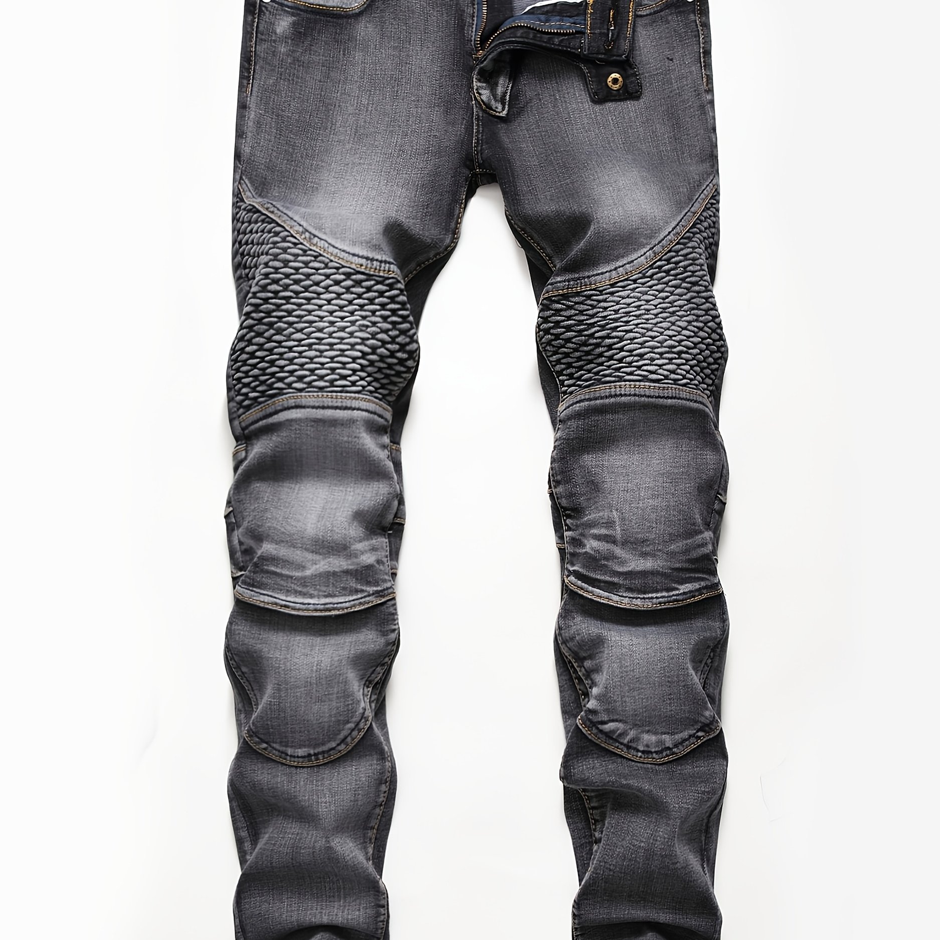 Men's Slim Fit Stretch Jeans Ripped Skinny Jeans For Men, Fashion Distressed Straight Flex Waist Pants, Pants For Men