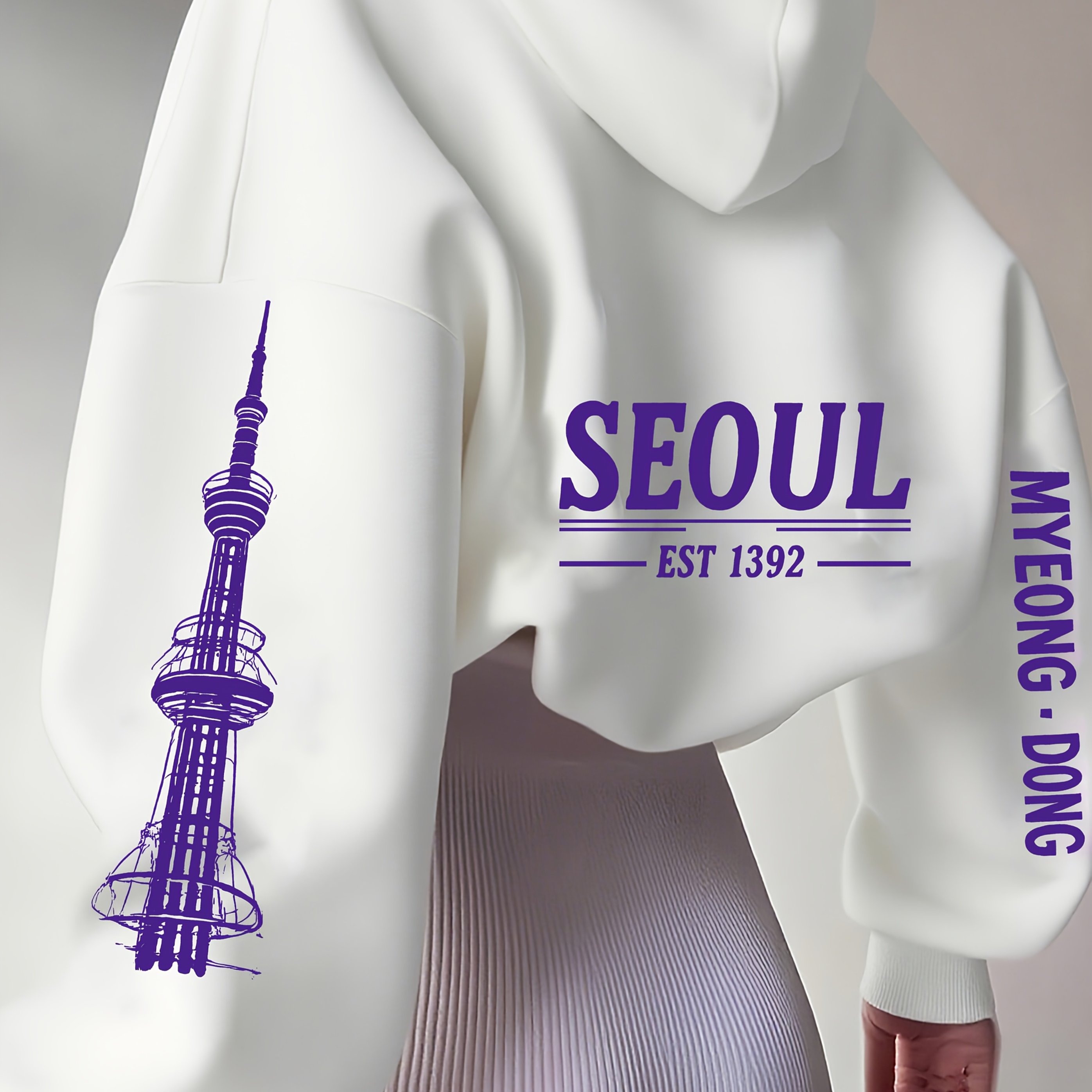 TEMU Women's Long-sleeve Hoodie, Loose Fit, Suitable For , Machine Washable, Ideal For Daily Wear And Casual Outfits