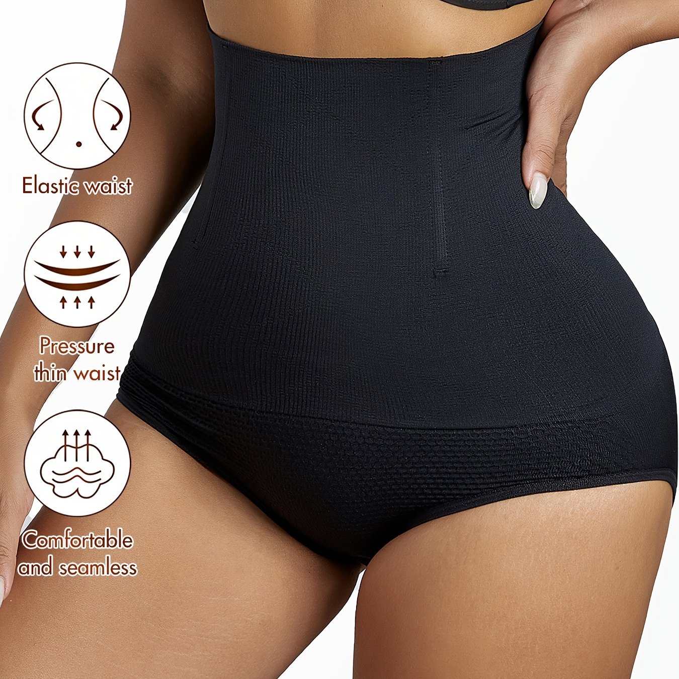 Amberoxus ElaShape - High Waisted Tummy Control Pants Unique Fiber  Restoration Shaper Women Seamless Waist Trainer Underwear