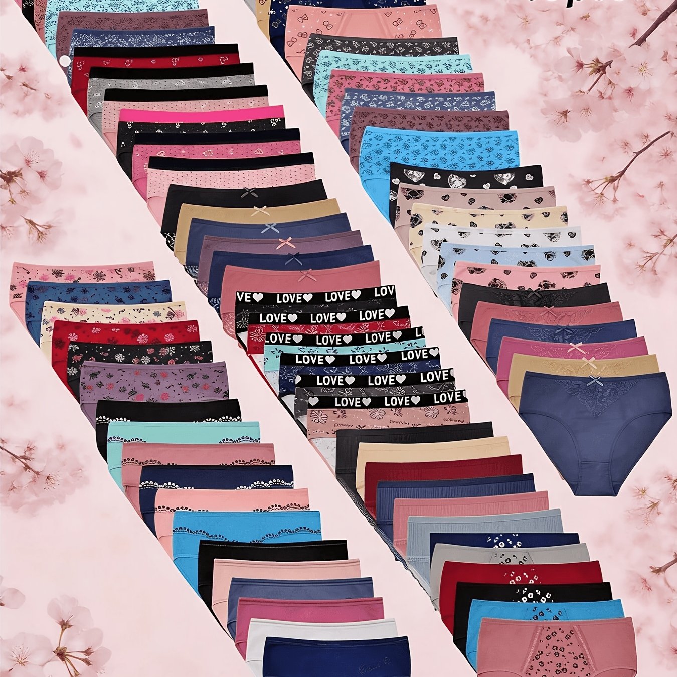 TEMU 18pcs/pack Assorted Cotton Plus Size Briefs Panties For Women