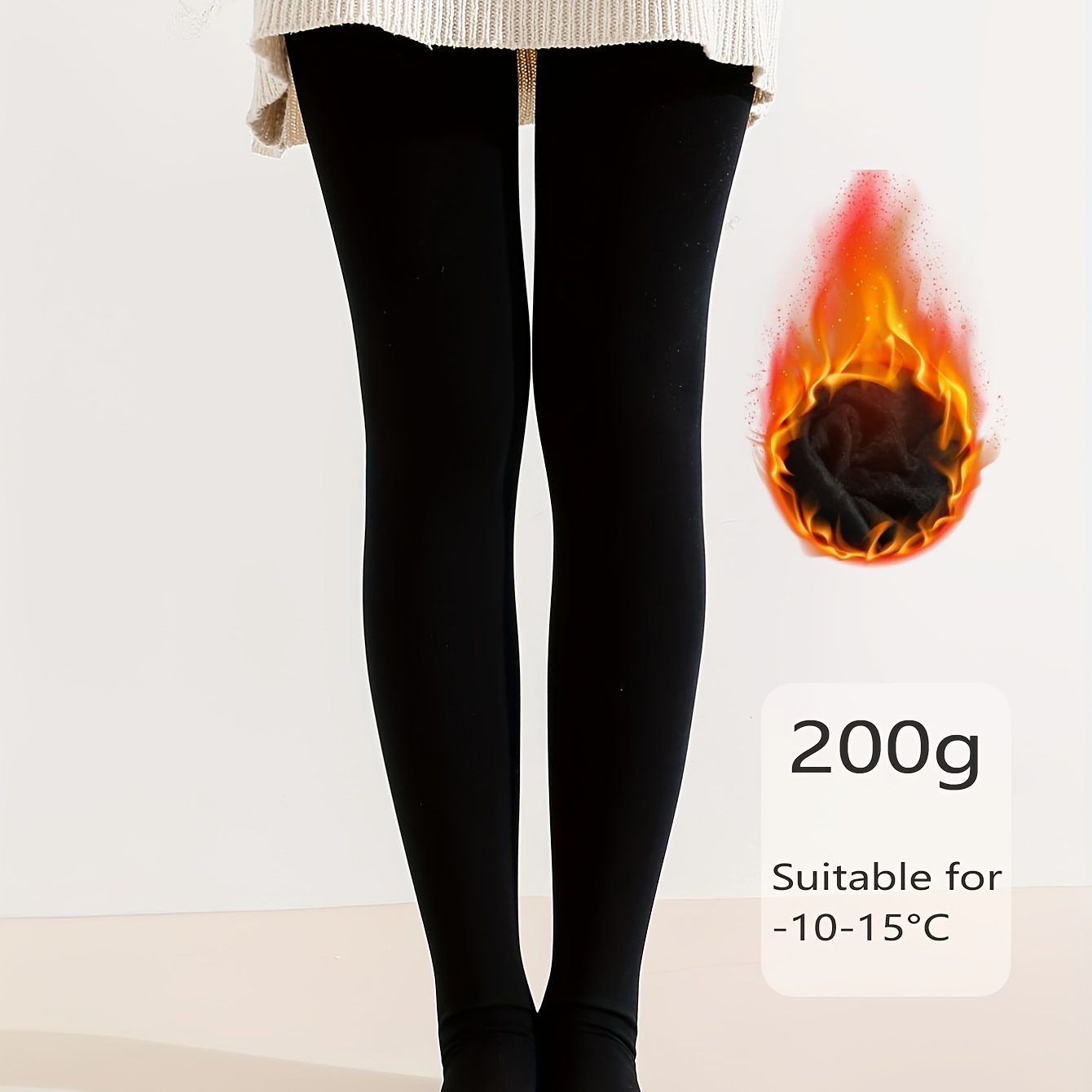 TEMU 200g Spray Lined Women's Leggings - Fashionable Comfortable Tights, Thermal Stellister Pants For Valentine's Day Shopping And Parties, Asd1