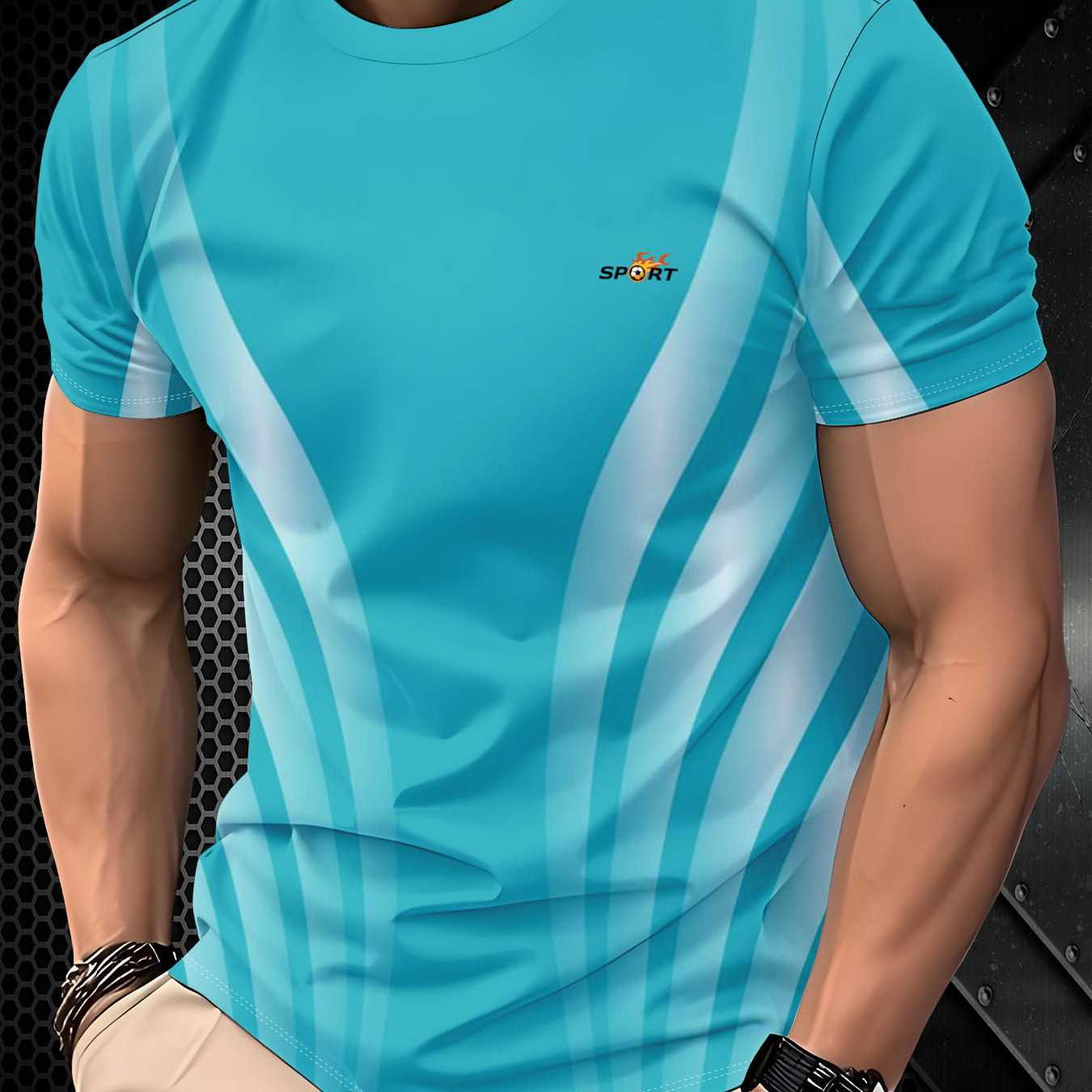 TEMU 3d Polyester Quick-dry Clothing, Breathable And Lightweight, Comfortable For Sports