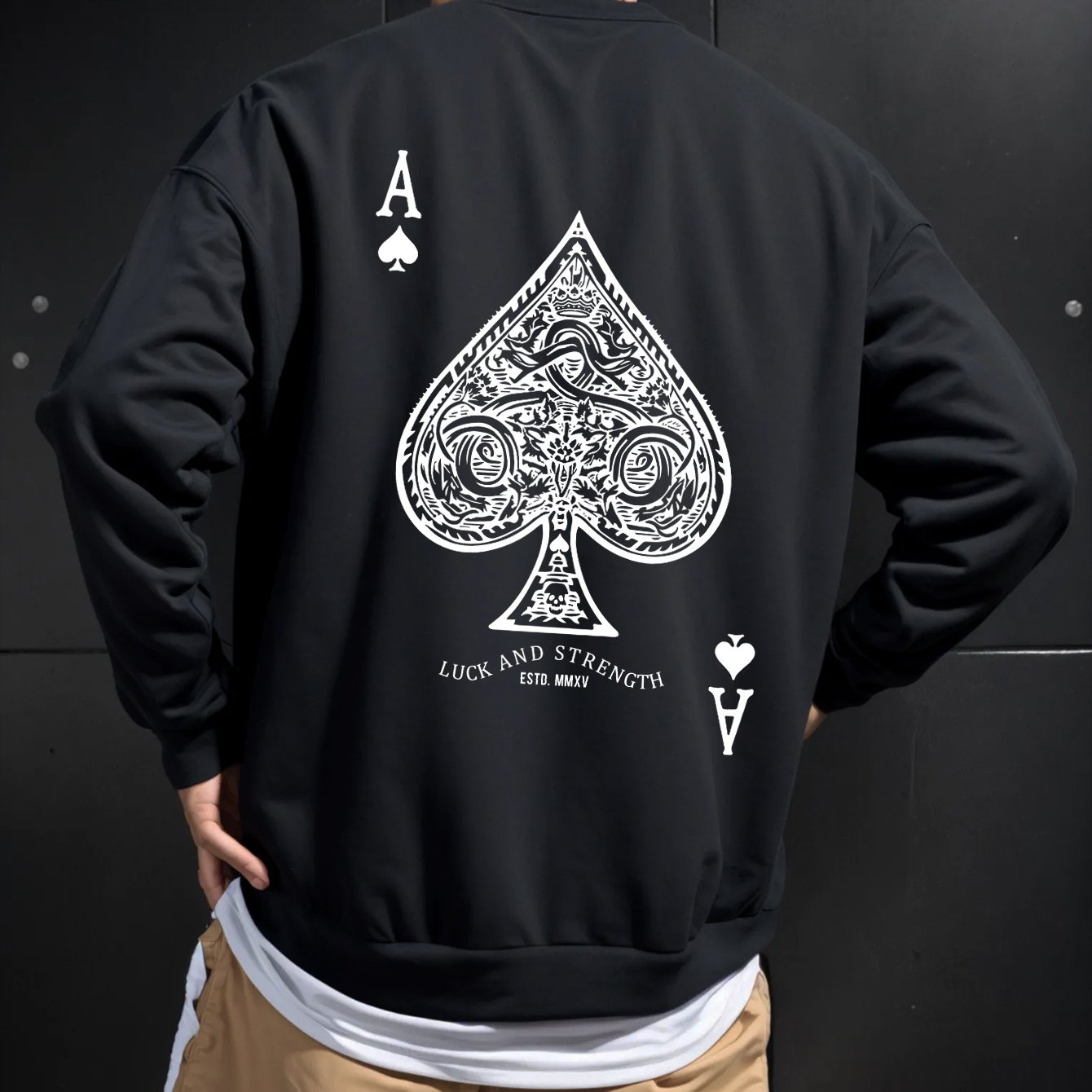 TEMU Sweatshirt à manches longues et col ras du cou pour homme, design créatif avec imprimé motif , uniforme d'équipe de , convient pour , cadeau ,