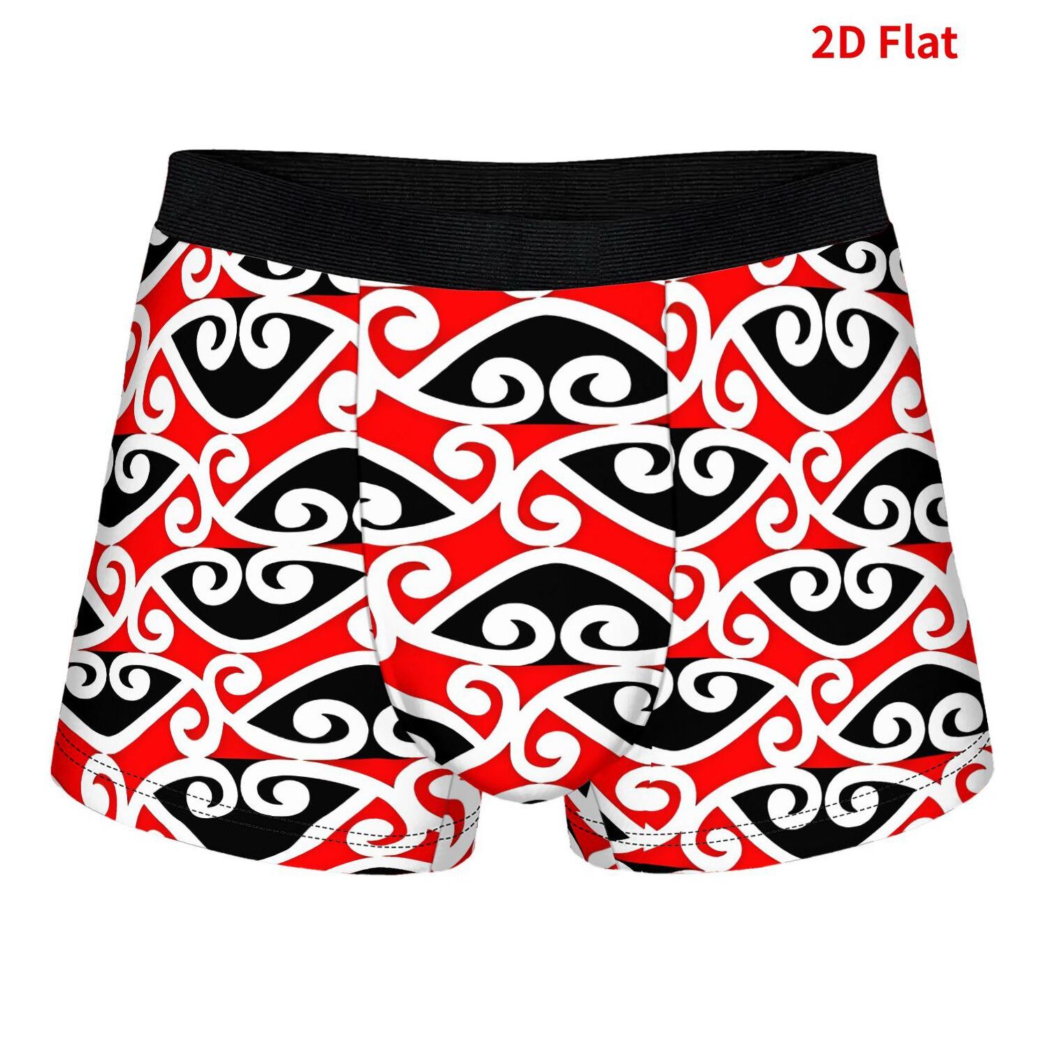 TEMU 2d Print Design Maori Kowhaiwhai Print Pattern Print Men Underwear Breathable Panties
