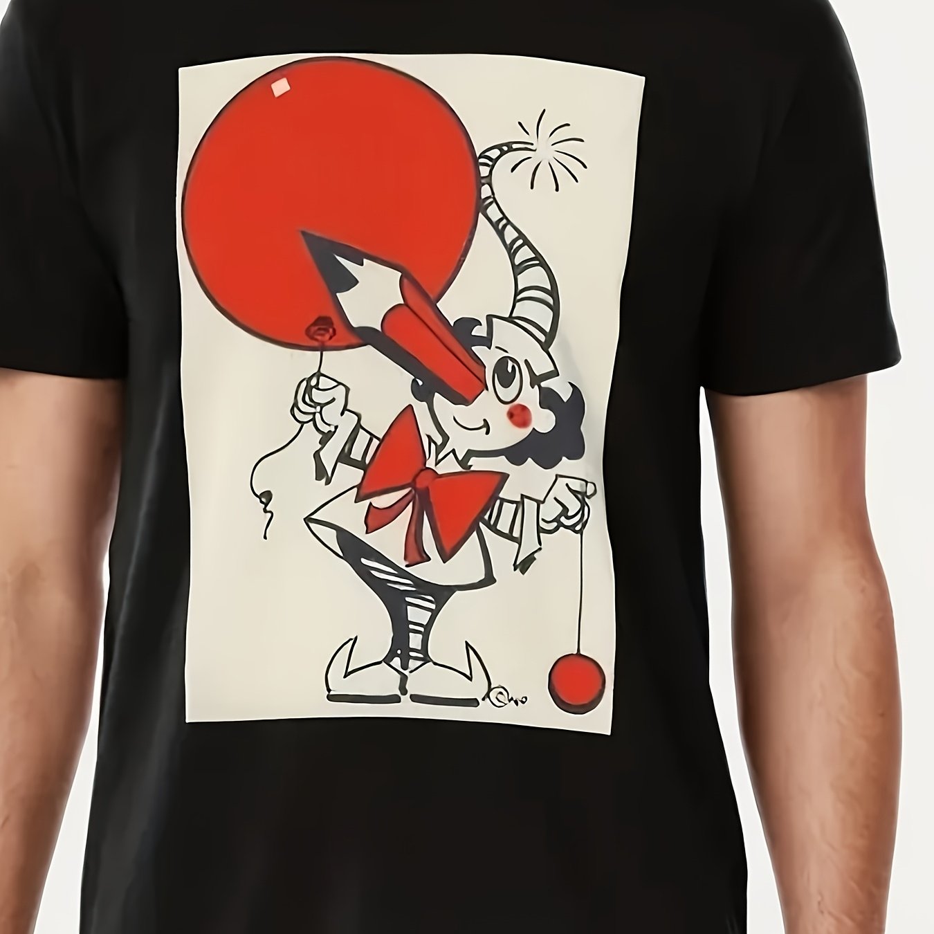 TEMU Men's Mr Squiggle Vintage Graphic Tee Made From Stretch Material Any Season And Machine Washed It Offers And A Relaxed Fit From 100% P-unisex