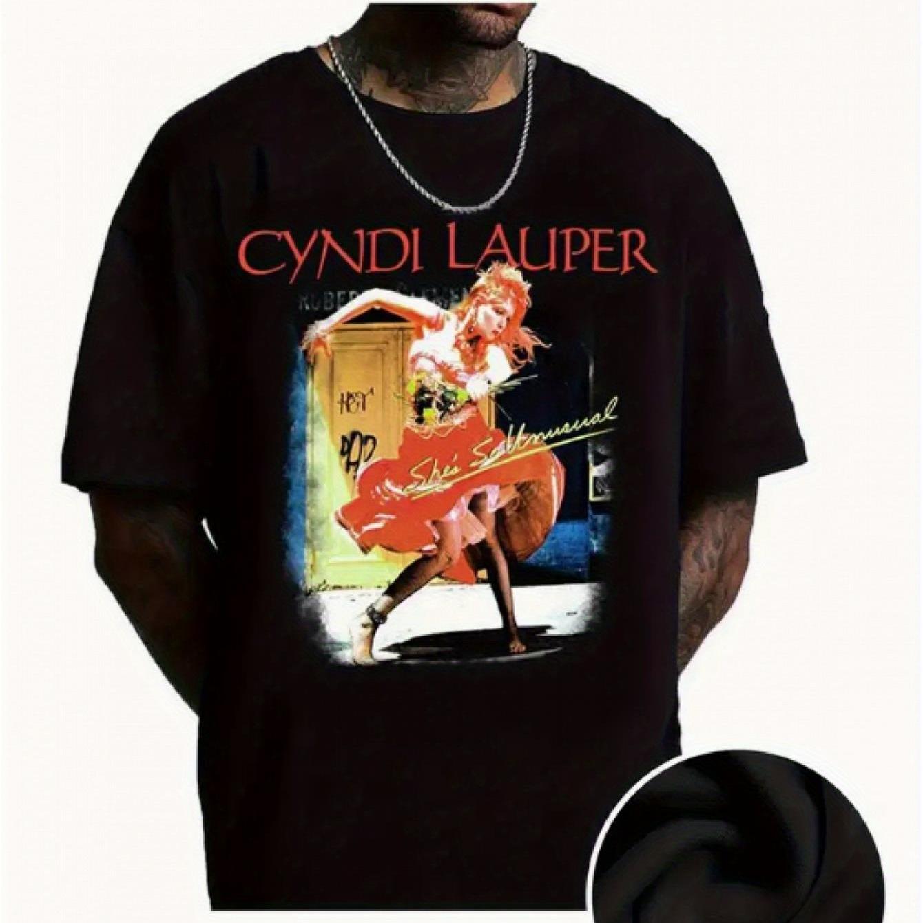 TEMU Men's Vintage Graphic Tee - Retro 80s Movie And Album Design Shirt, Black With Red Print - Perfect Birthday Gift For Fans Of Classic Movies And