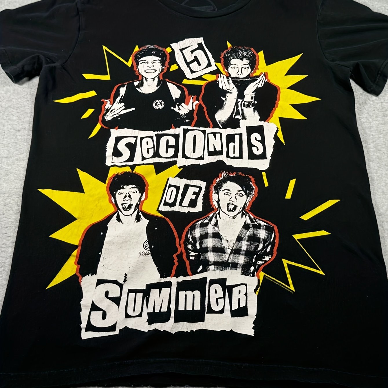 TEMU 2025 For A Of Summer Fan Shirt In Adult Small Size, Black, Featuring Pop Rock Band From Their Music Tour - Of 6