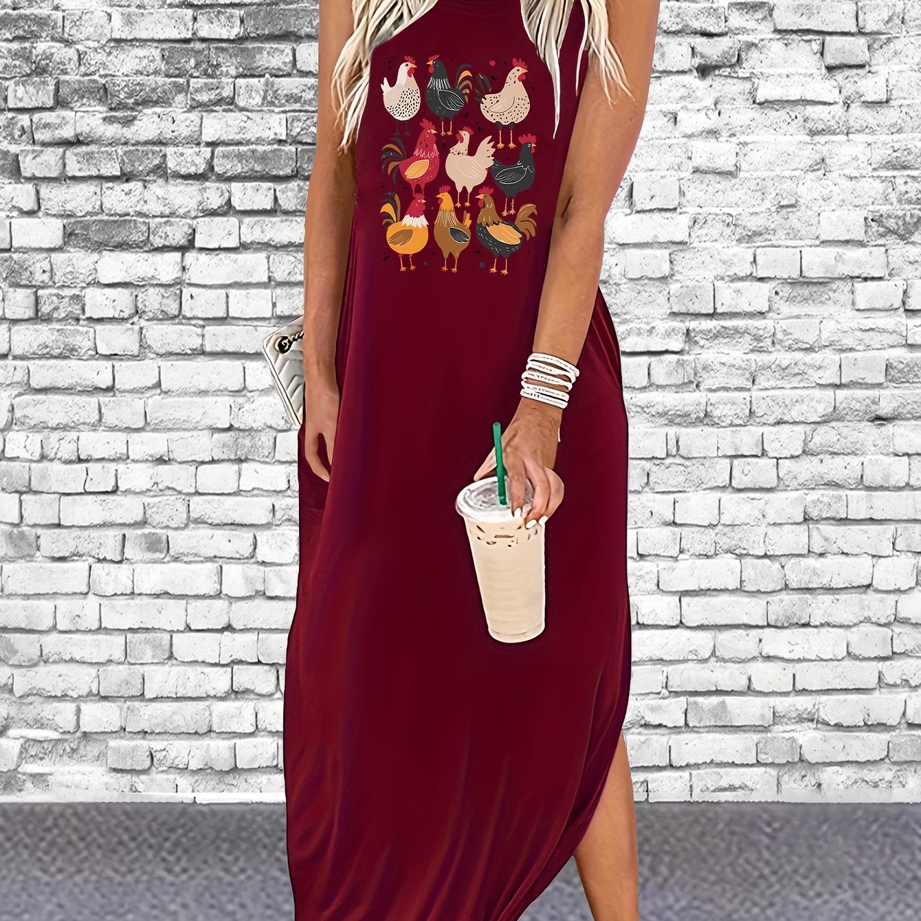 TEMU Print, A Easy And Suitable For Spring And Summer, Perfect For Comfortable Everyday Wear As A Tank Dress