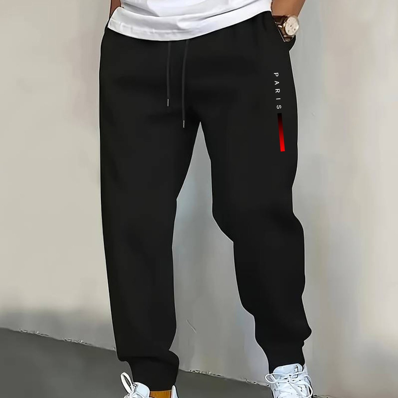 TEMU Comfortable Autumn And Winter Joggers, Men's Casual Drawstring Sweatpants For Fitness Running