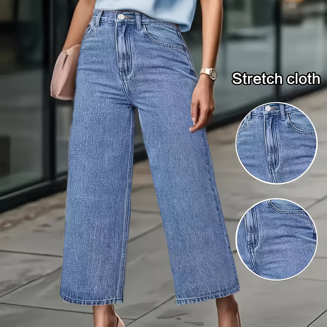 Stretch Capri Jeans