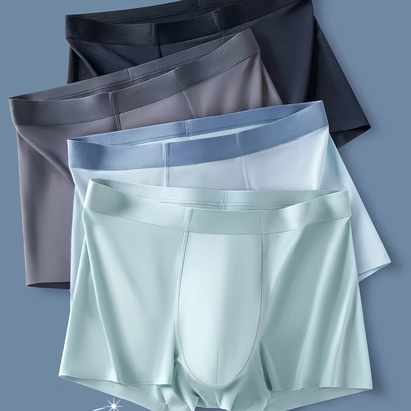 TEMU Random 4-piece Set Of Classic Summer Men's Underwear, Trendy, Healthy And Stylish, A Summer Essential!