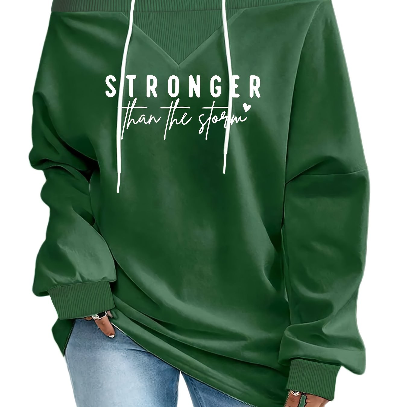 TEMU Plus Size, Letter Print Loose -the-shoulder Sweatshirt For Women, Plus Size Fashion, Oversized, Flattering And, Us Sizes 0xl-8xl, Casual