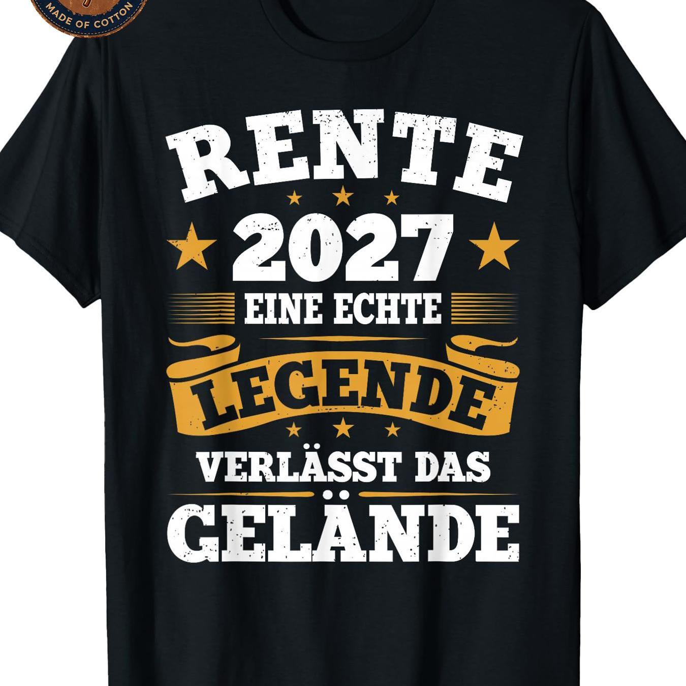 Image of Men's T-shirt Unisex T Shirt 2027 Retirement Legend Graphic Tee Casual Breathable Streetwear Summer Short Sleeve Top For Retirees Gift Neck Single Fit Concert Wearing School Washable Daily Side Attire