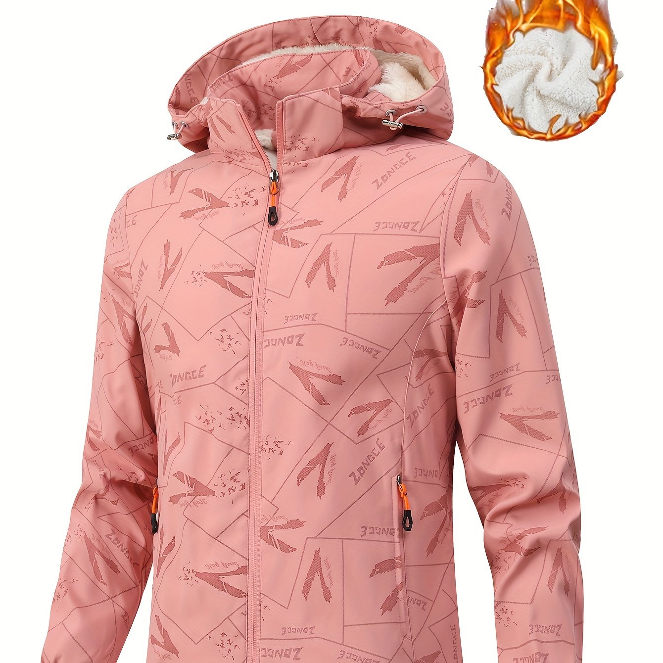 Jacket Single-breasted Trench Coat Soft Shell Coat Women's Outdoor Autumn Winter Fleece-lined Coat Women's Fleece Trench Coat Mountaineering Casual Running Fleece-lined Thickened