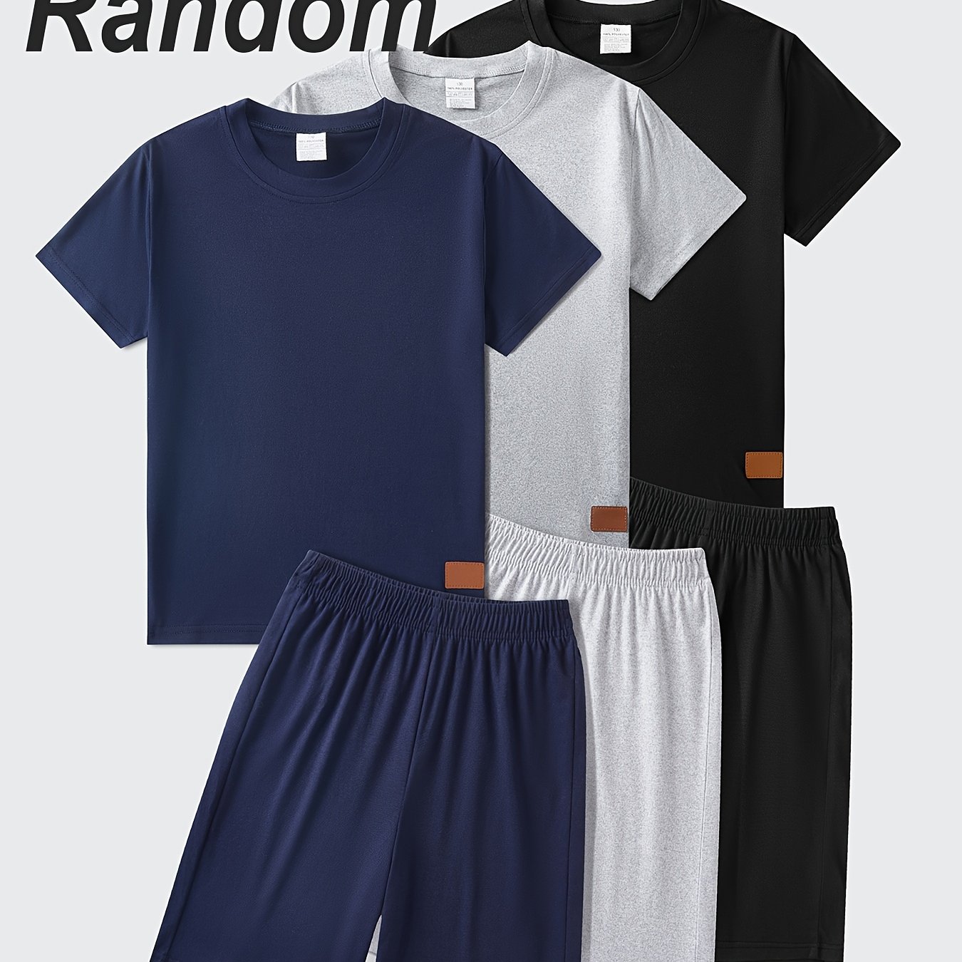 Image of Boys' Casual Sportswear Set, 1 Set , Comfortable Summer Clothing For Daily And Outdoor Wear, T-shirt + Shorts, Perfect For Outdoor