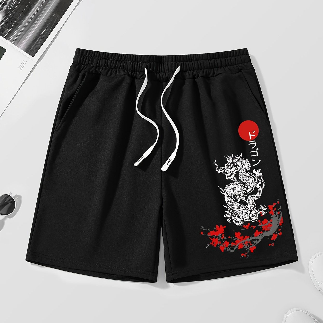 Men's Printed Drawstring Waist Shorts