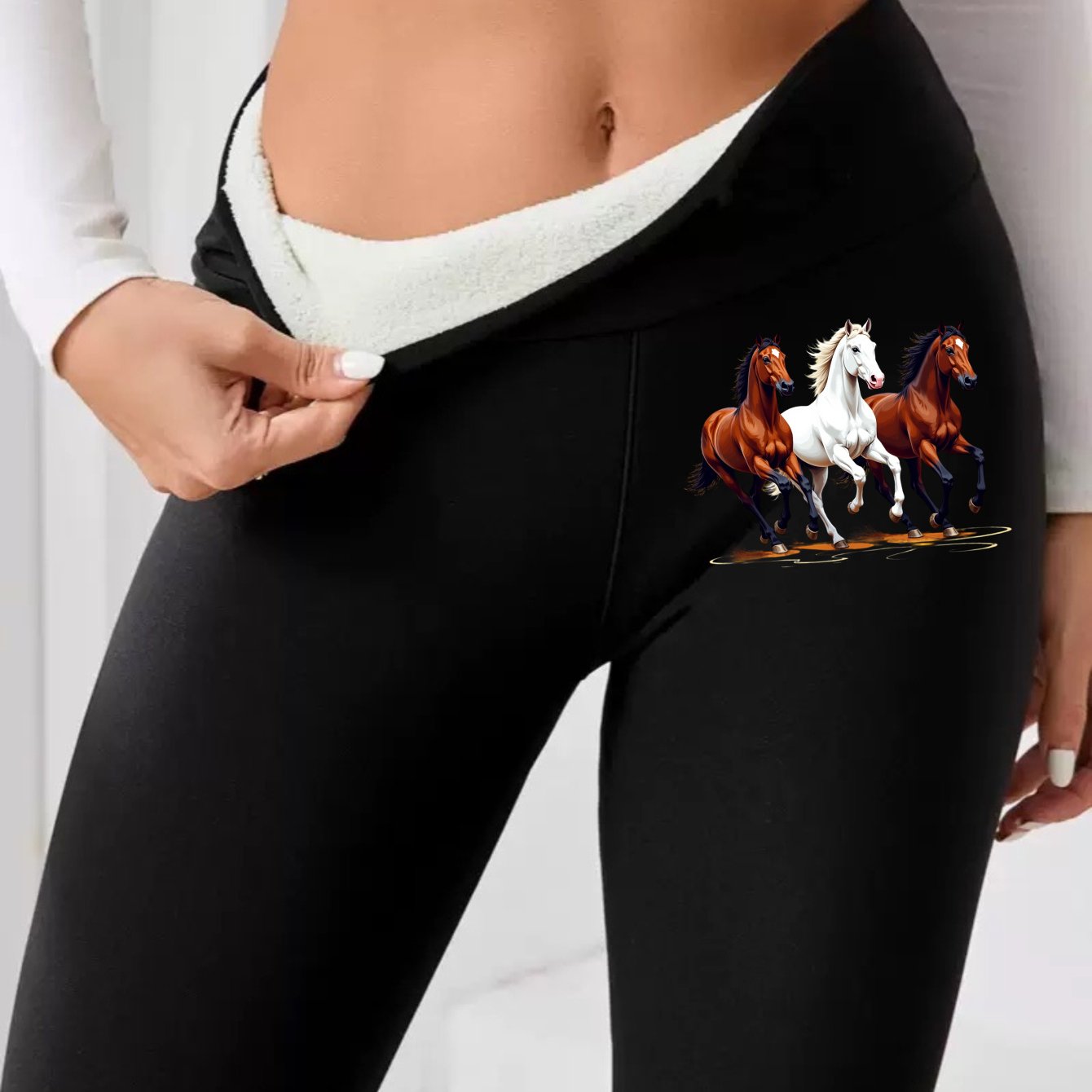 TEMU High-waist Leggings For Fitness -lined For Warmth