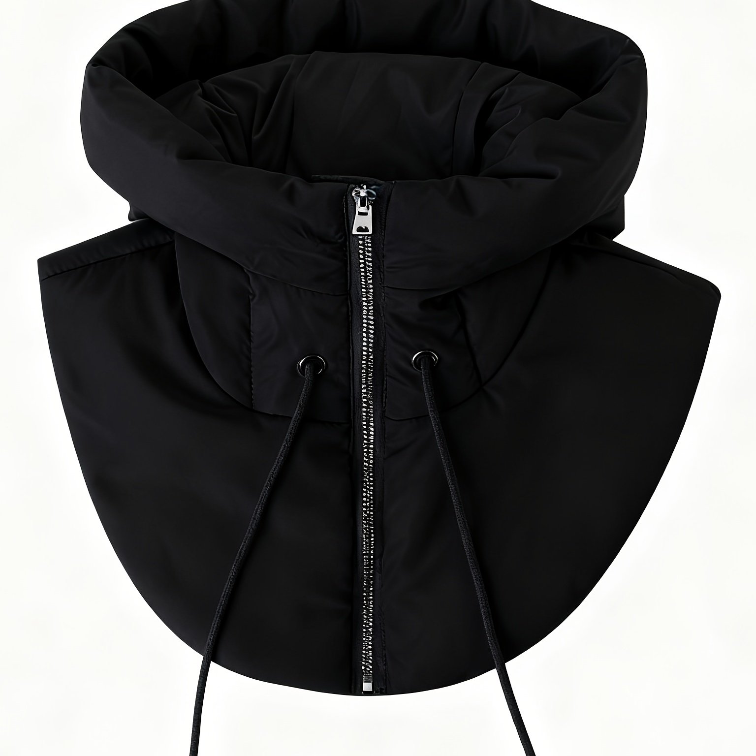 TEMU Autumn And Winter Style Cold-proof And Warm Hat With Coat, Fake Collar, Vest, Jacket, Thickened Windproof Fashion Head-covering Hat, Scarf,