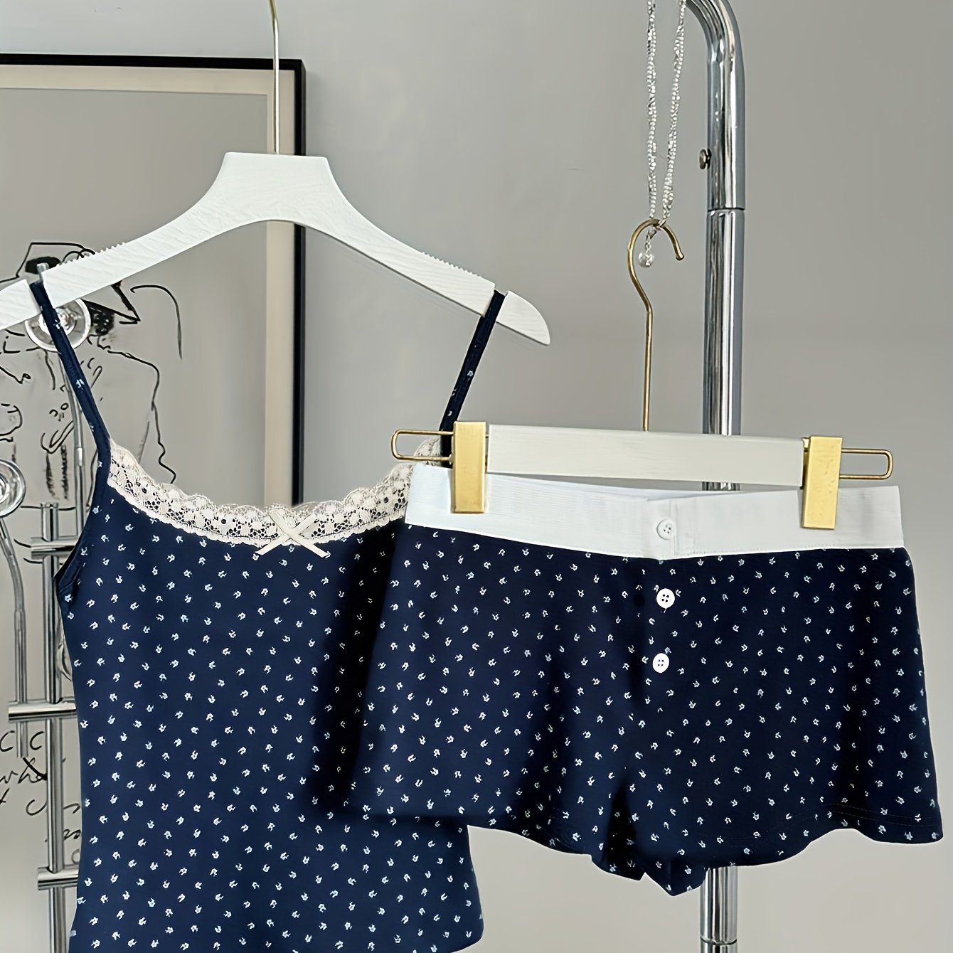 E-shop 2er-Set, Weste und Shorts