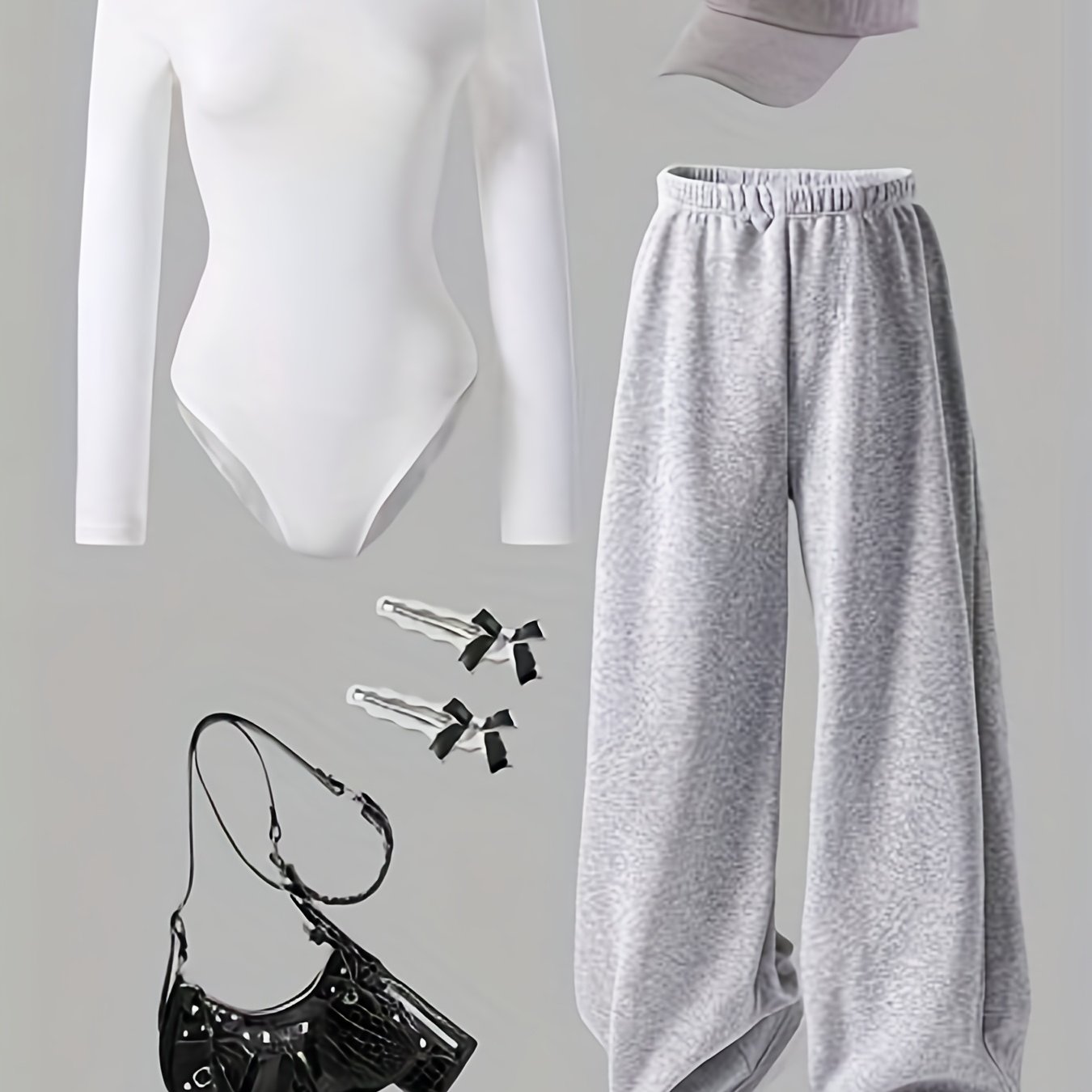 E-shop Back-to-School Mädchen 2-teiliges Set – Slim-Fit Langarm-Body + Casual Sport-Hose, Rundhals Slim-Fit Langarm-Body für Mädchen, geeignet für alle