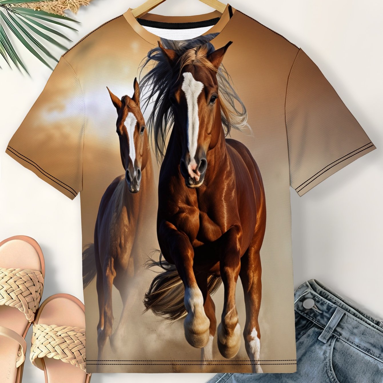 TEMU Graphic Large Size Casual Sports Women's T-shirt Fashionable Print Design Short-sleeved Summer