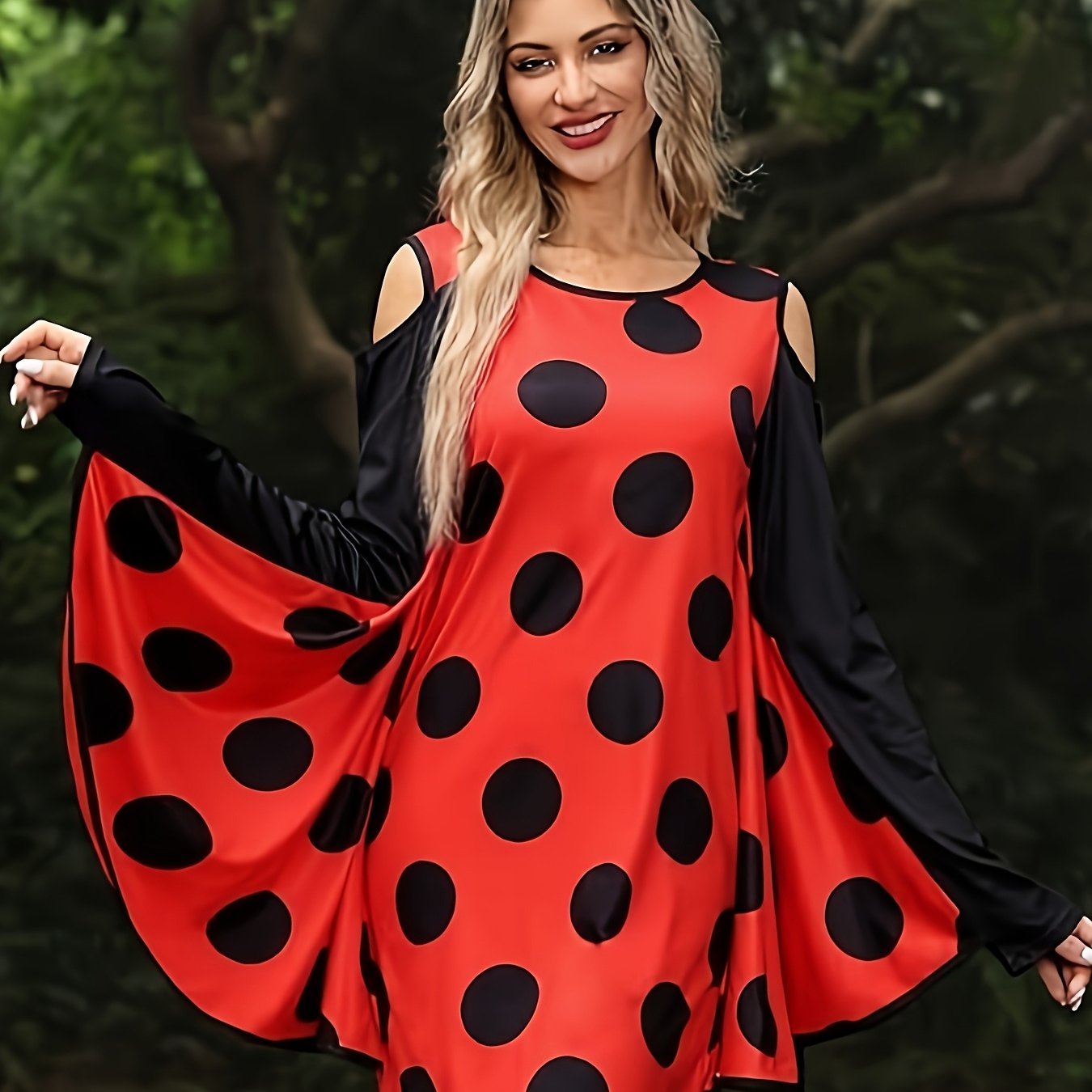 E-shop Neues Halloween-Kleid aus Europa Amerika, -Kostüm für Auftritte, Kleid mit Bienen- Marienkäferflügeln, Bienen- Marienkäfer-Kostüm für erwachsene