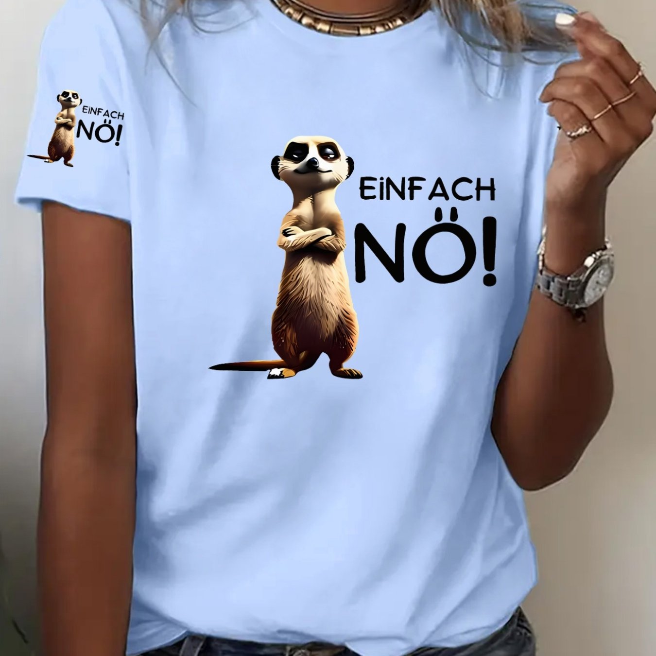 Image of Neck Short-sleeved T-shirt Pattern Print Design Pattern Print - Elegant Fashion - Y2k - Women's Casual Sports Fashion Non-v-neck Short-sleeved T-shirt S-xxl Size