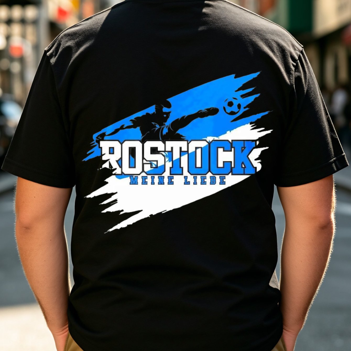 Image of Men' Plus Size Soccer T-shirt - Oversized Relaxed Fit Short Sleeve Shirt With Back Print Design, Suitable For Festival, Daily Wear & Fan Apparel, Machine Washable For , Plus Size