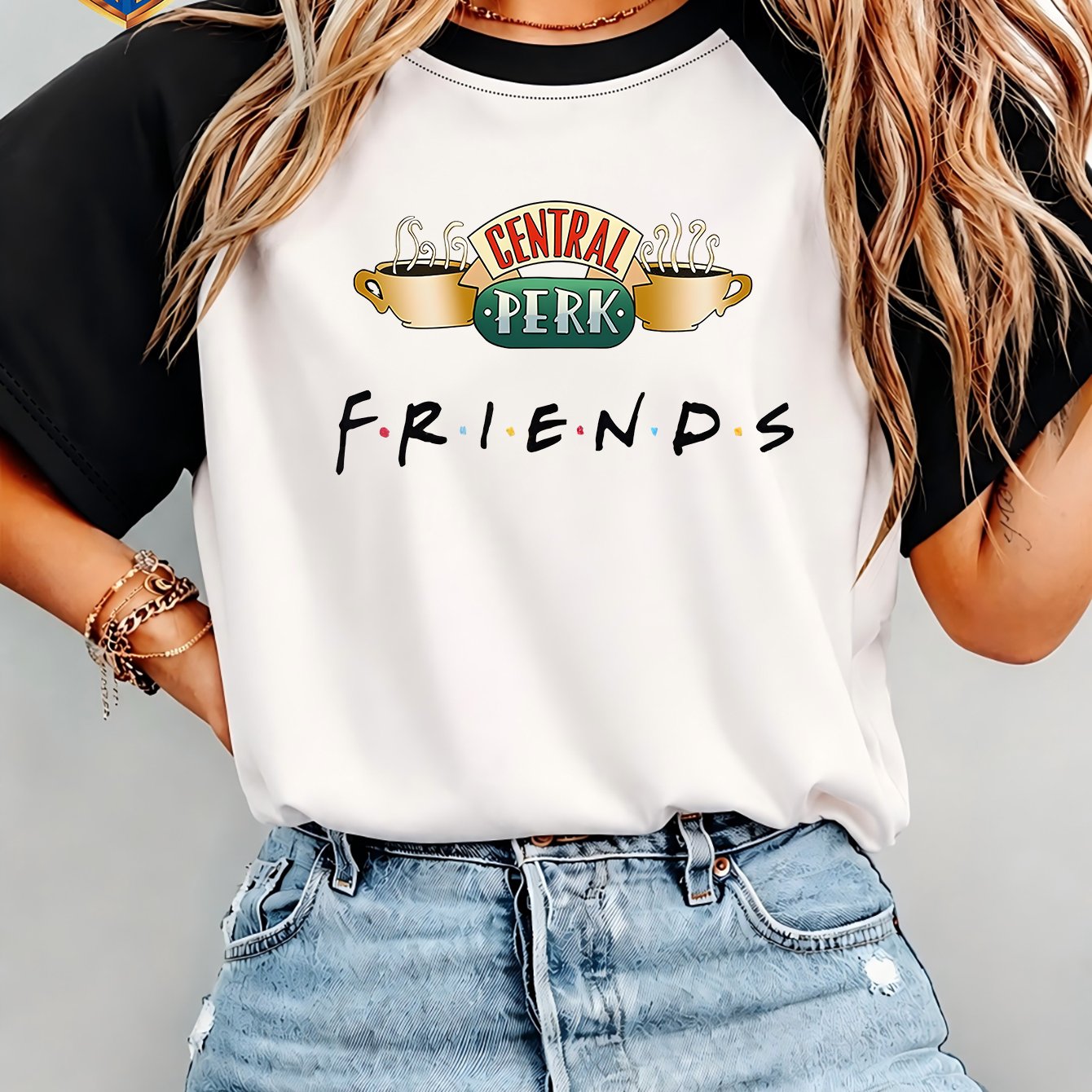 TEMU Unisex Off-shoulder Short Sleeve T-shirt, Daily Casual Graphic Tee