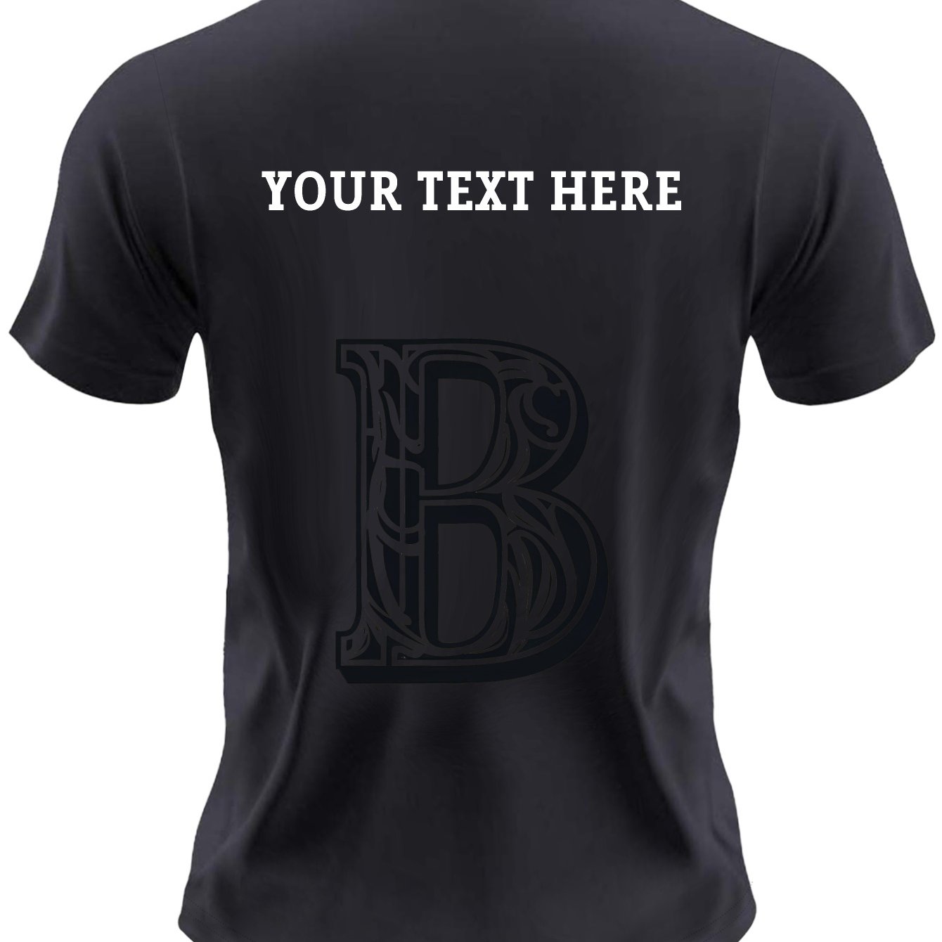 TEMU Custom Men's T-shirt With Watercolor Painting. Add Your Personalized Text For Front Printing Using White Ink Heat Transfer